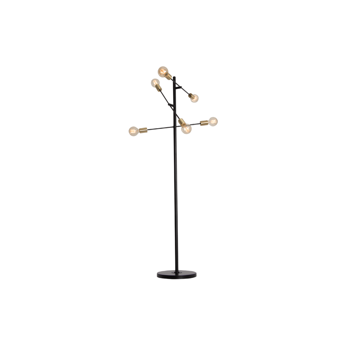 6 Light Floor Lamp — transparent background, 1254 × 1254