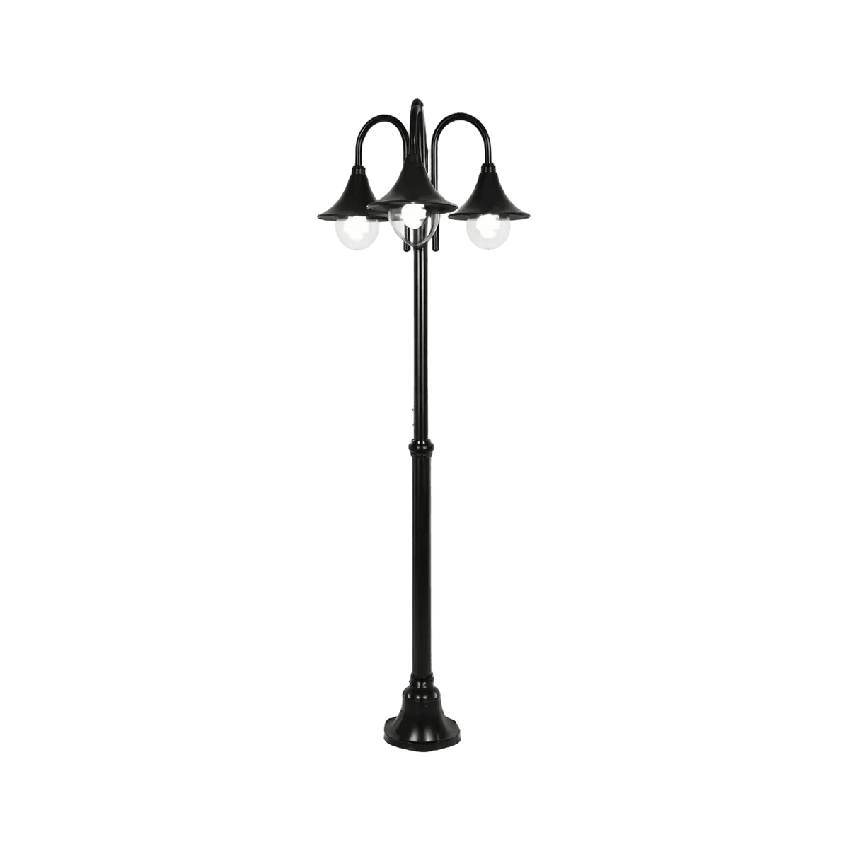 3 Light Post Lamp 2065mm — transparent background, 1254 × 1254