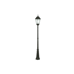 6 Panel Post Lamp 2300mm — transparent background, 1254 × 1254