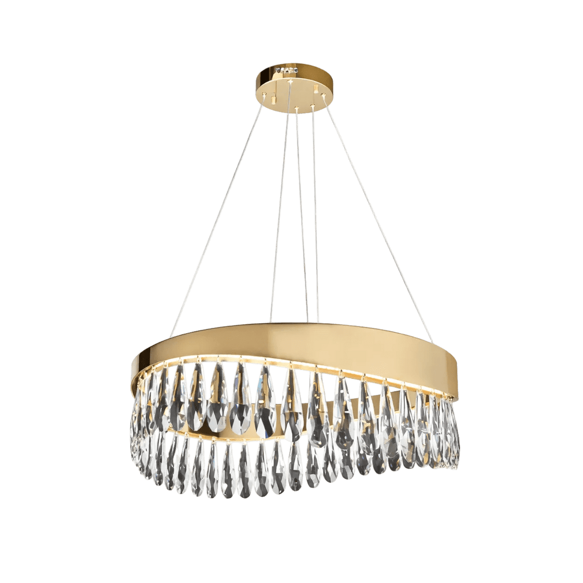 Imperial Round Crystal LED Chandelier — transparent background, 1254 × 1254