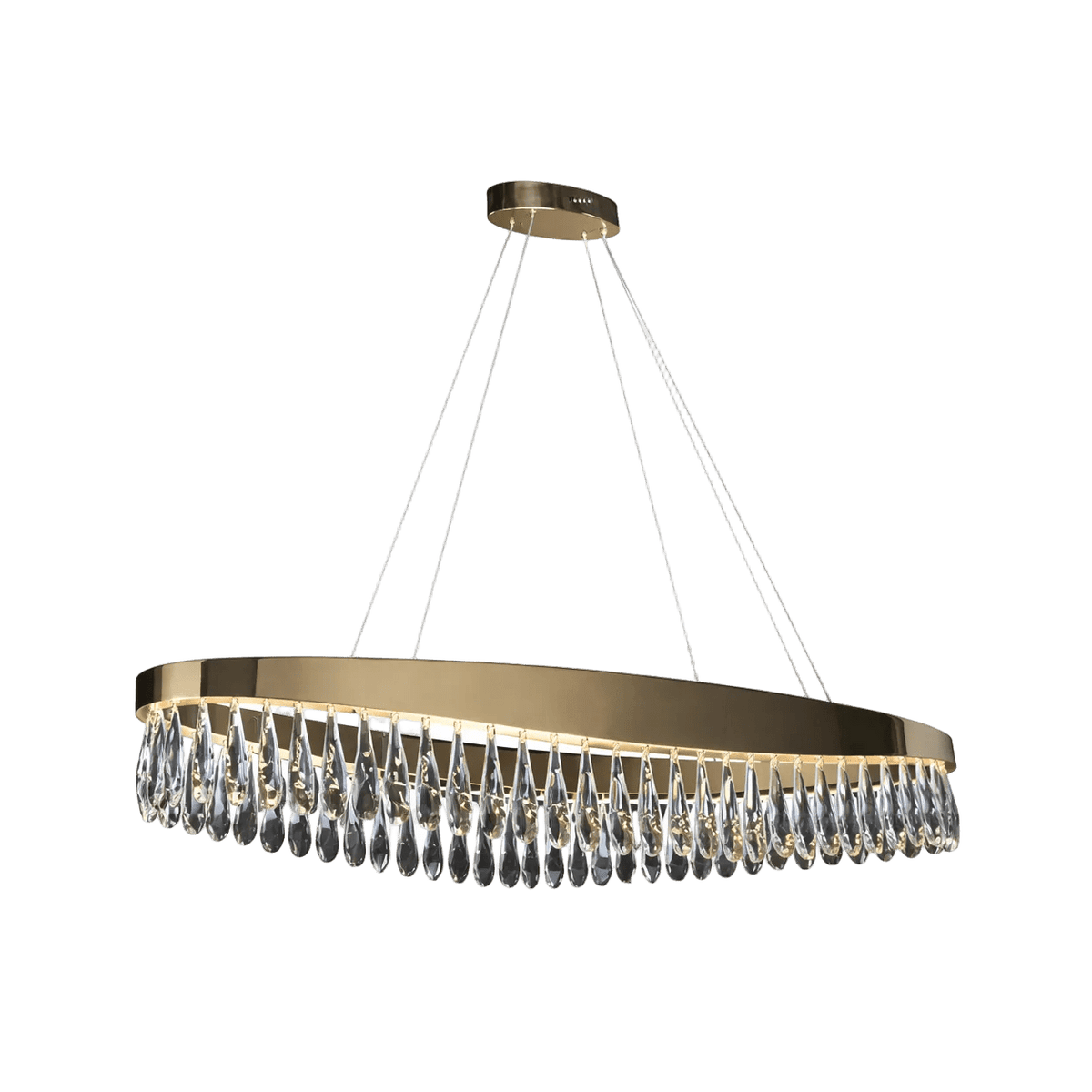 Imperial Oval Crystal LED Chandelier — transparent background, 1254 × 1254