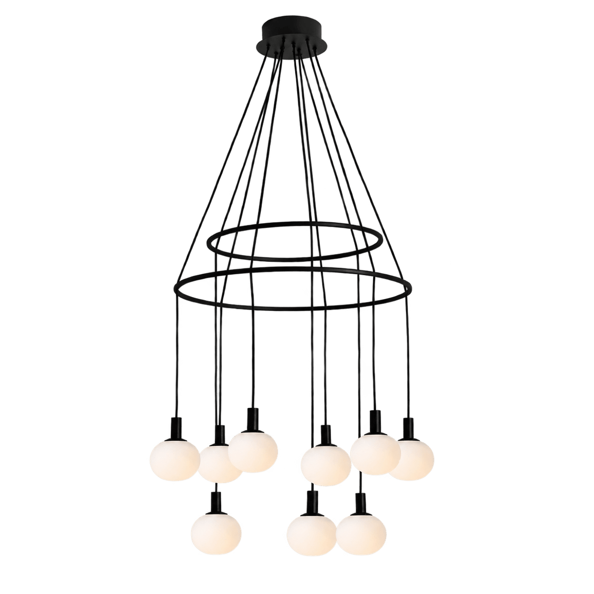 Cosmo 9 Light Chandelier — transparent background, 1254 × 1254