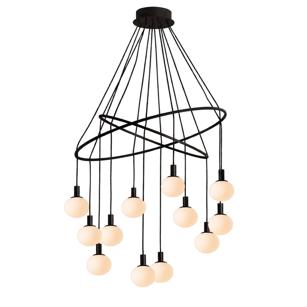 Cosmo 12 Light Chandelier — transparent background, 1254 × 1254
