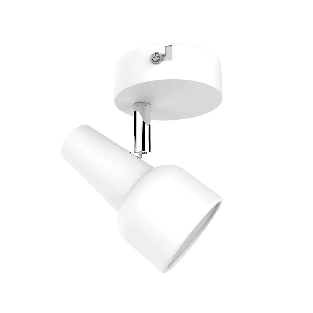 Mandini White 1 Light Ceiling Spotlight — transparent background, 1254 × 1254
