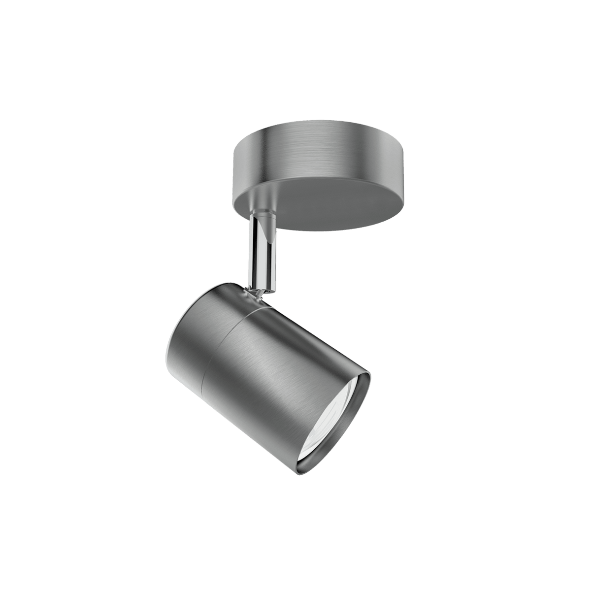 Sezela 1 Light Satin Chrome Spotlight — transparent background, 1254 × 1254