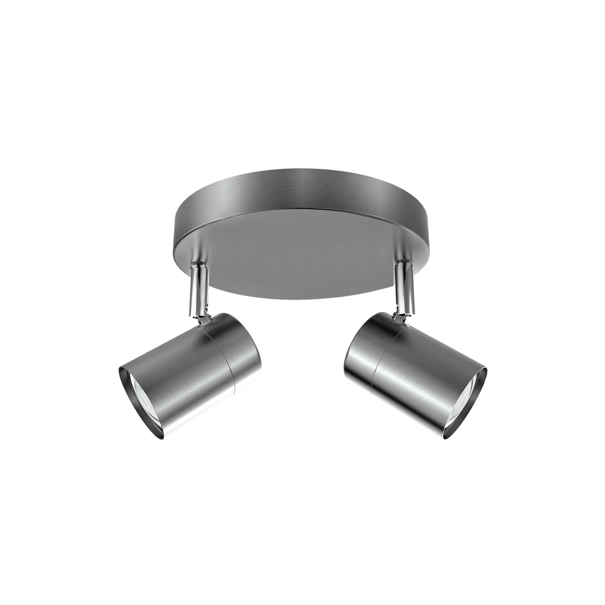 Sezela 2 Light Satin Chrome Spotlight — transparent background, 1254 × 1254