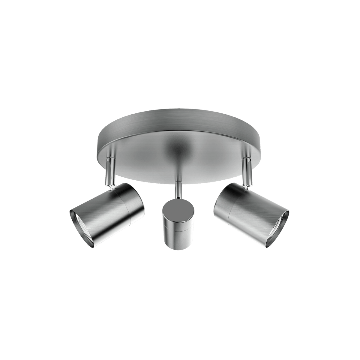 Sezela 3 Light Satin Chrome Spotlight — transparent background, 1254 × 1254