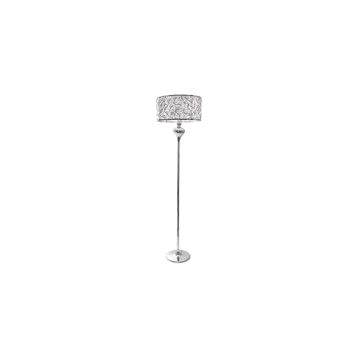 Chrome Floor Lamp — transparent background, 1254 × 1254