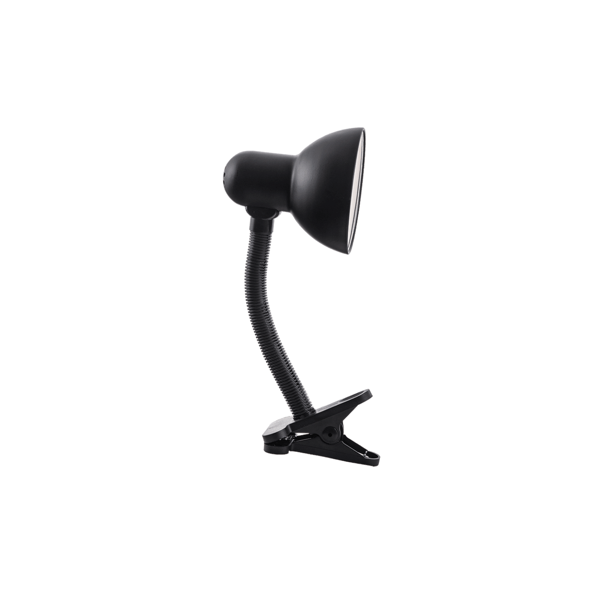 Black Metal Clip On Desk Lamp — transparent background, 1254 × 1254
