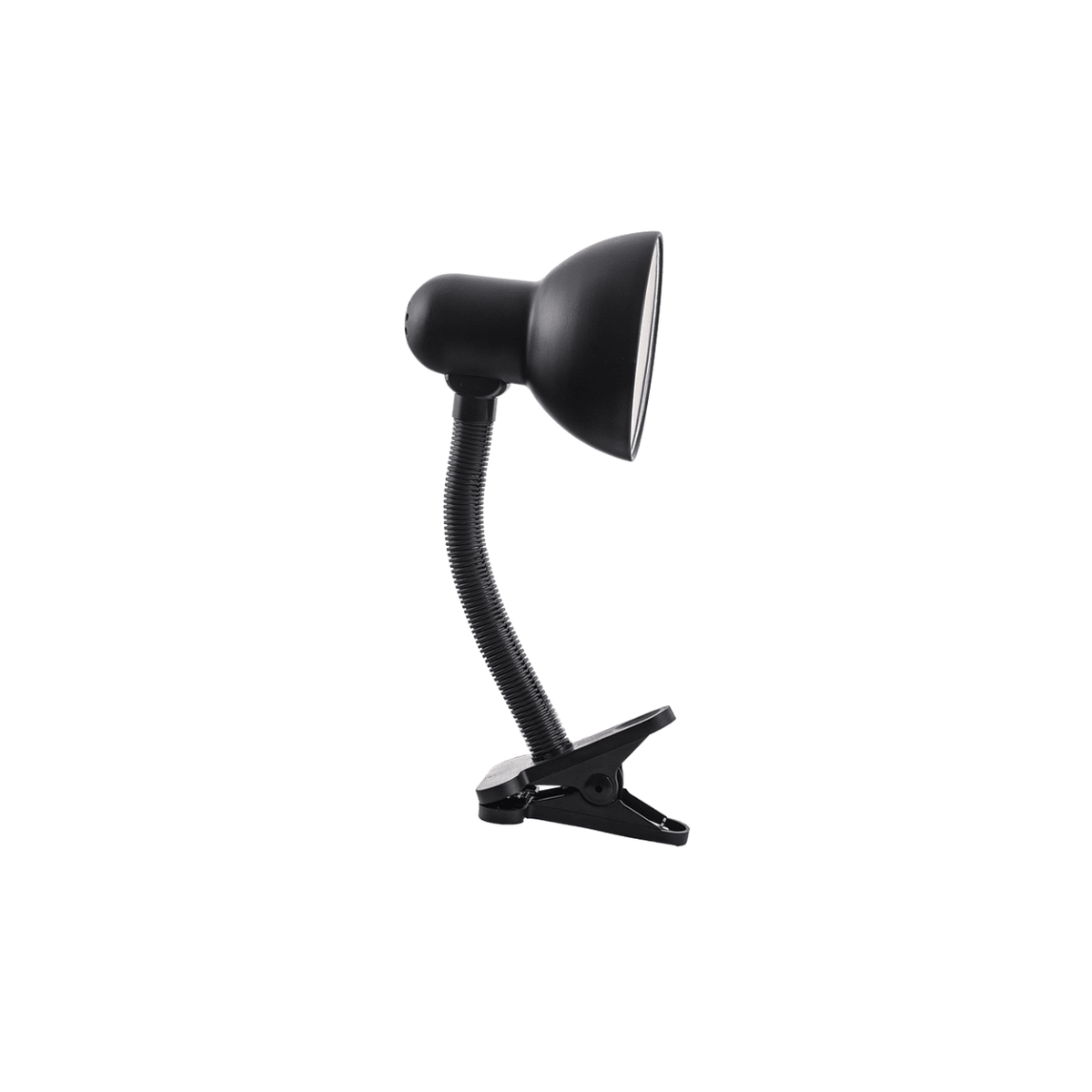 Black Metal Clip On Desk Lamp — white background, 1254 × 1254