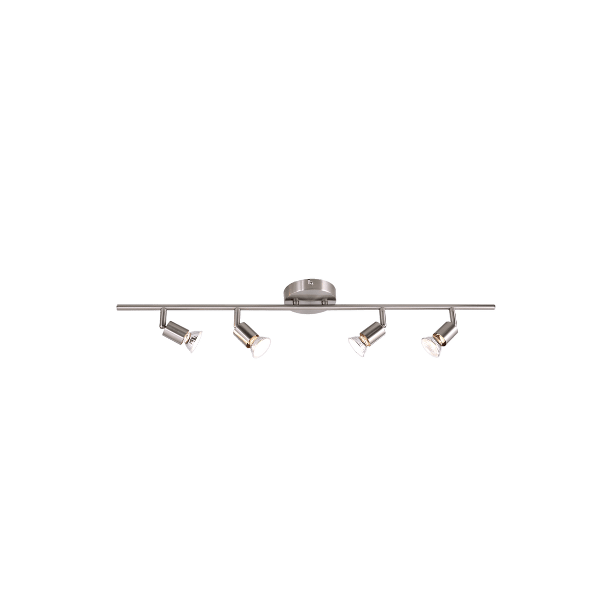 4 Light Satin Chrome Ceiling Spotlight — transparent background, 1254 × 1254
