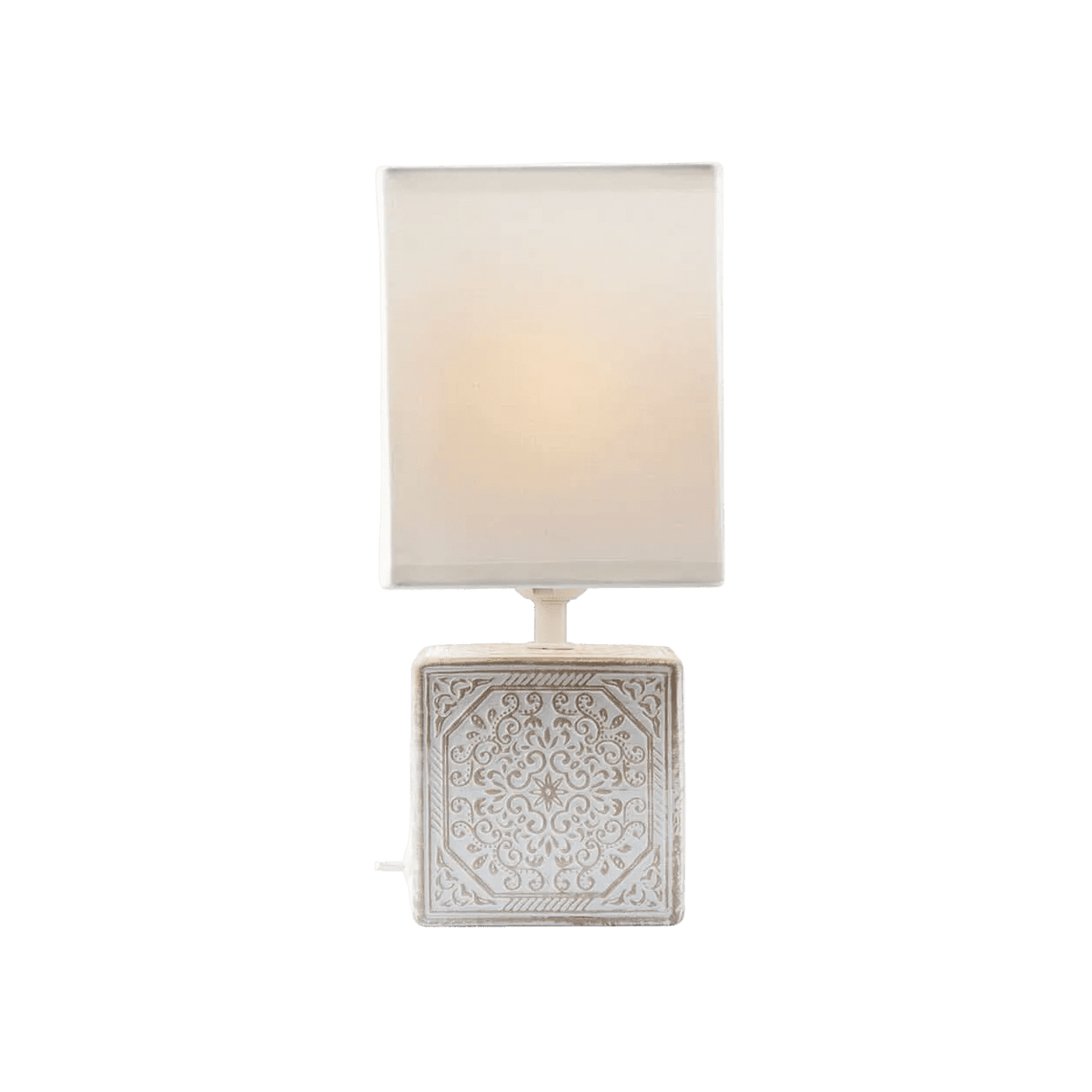 Madeira White Table Lamp — transparent background, 1254 × 1254