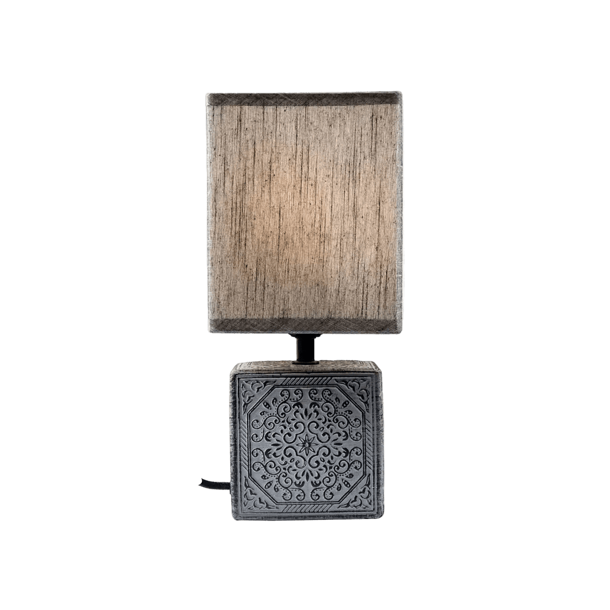 Madeira Black Table Lamp — transparent background, 1254 × 1254