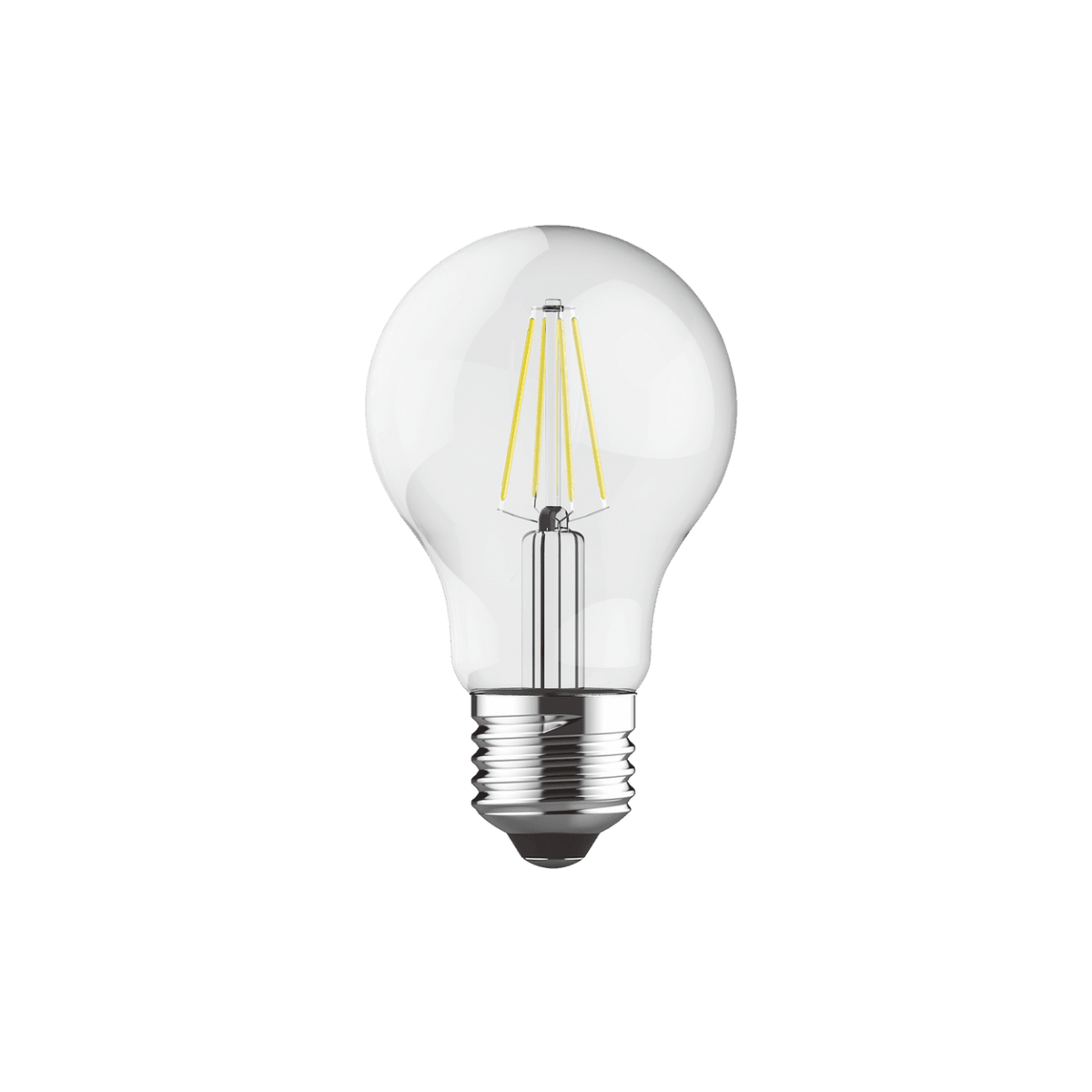 6.5W A60 LED Bulb - 2700K Warm White — transparent background, 1254 × 1254