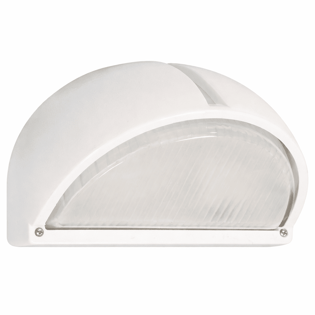 White half moon wall light