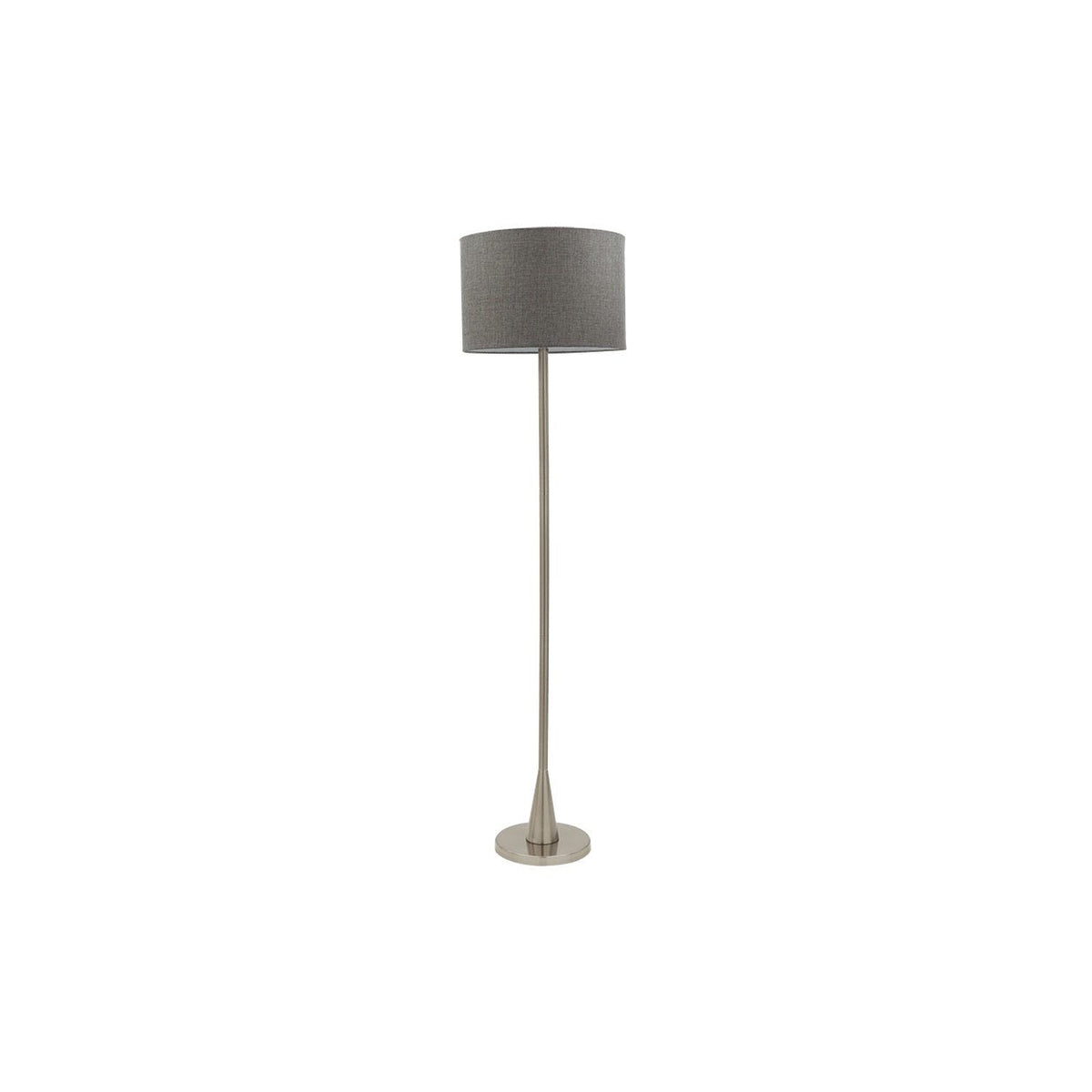 Satin Chrome Standing Floor Lamp product image on a white background