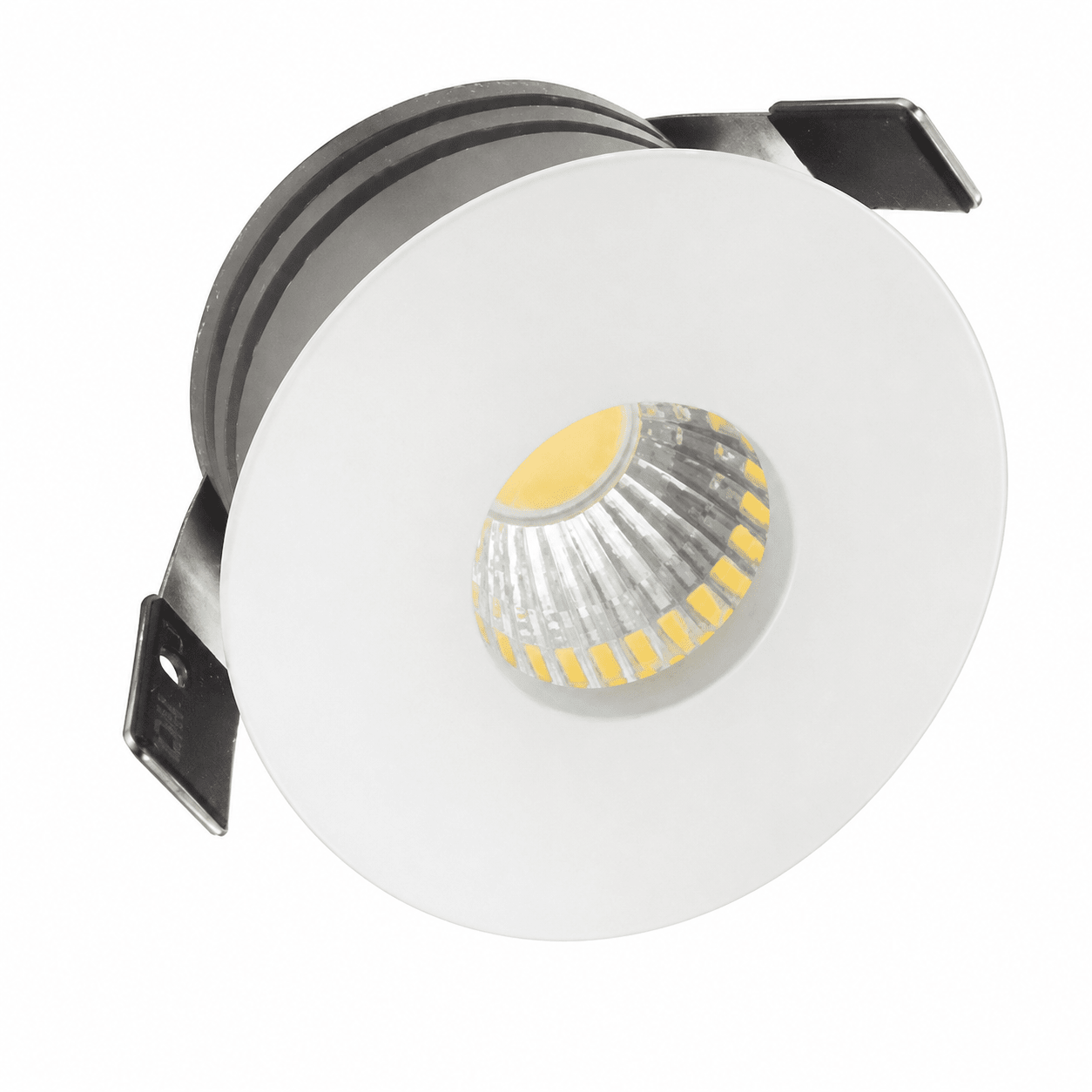 Compact 3W round LED downlight with a white finish, designed for recessed ceiling installation.