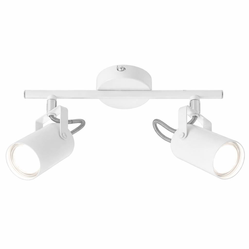 2 Light White Ceiling Spotlight