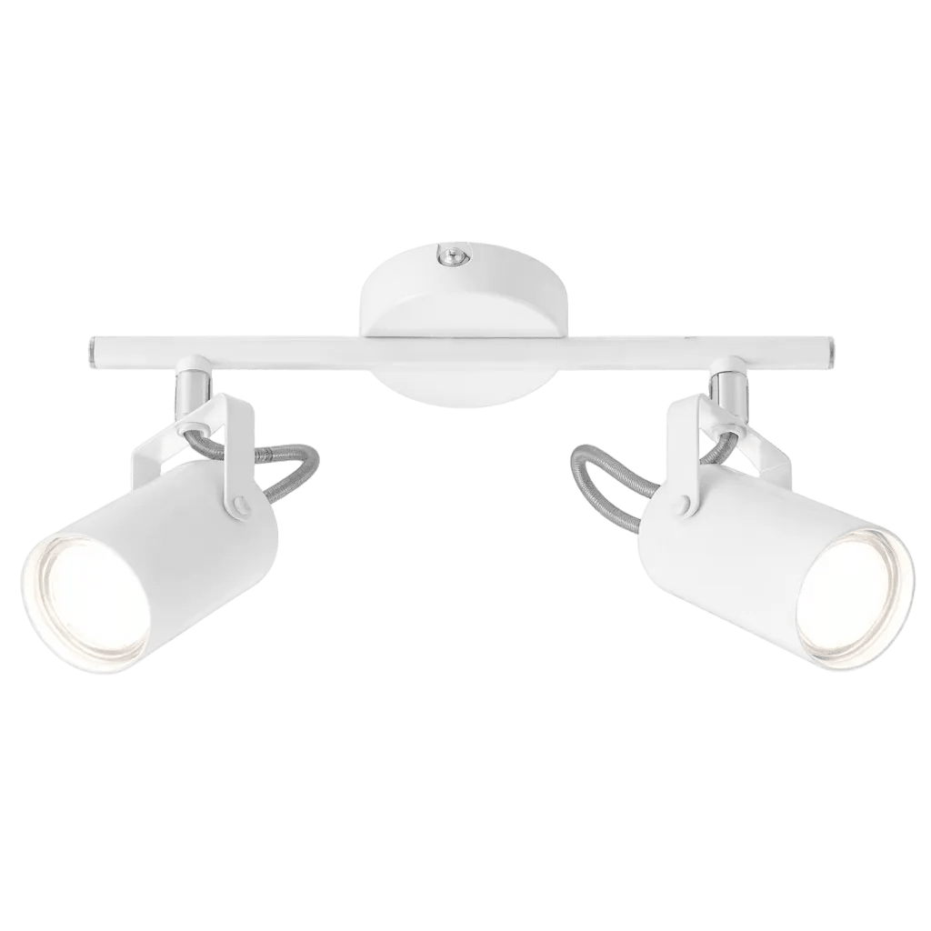 2 Light White Ceiling Spotlight