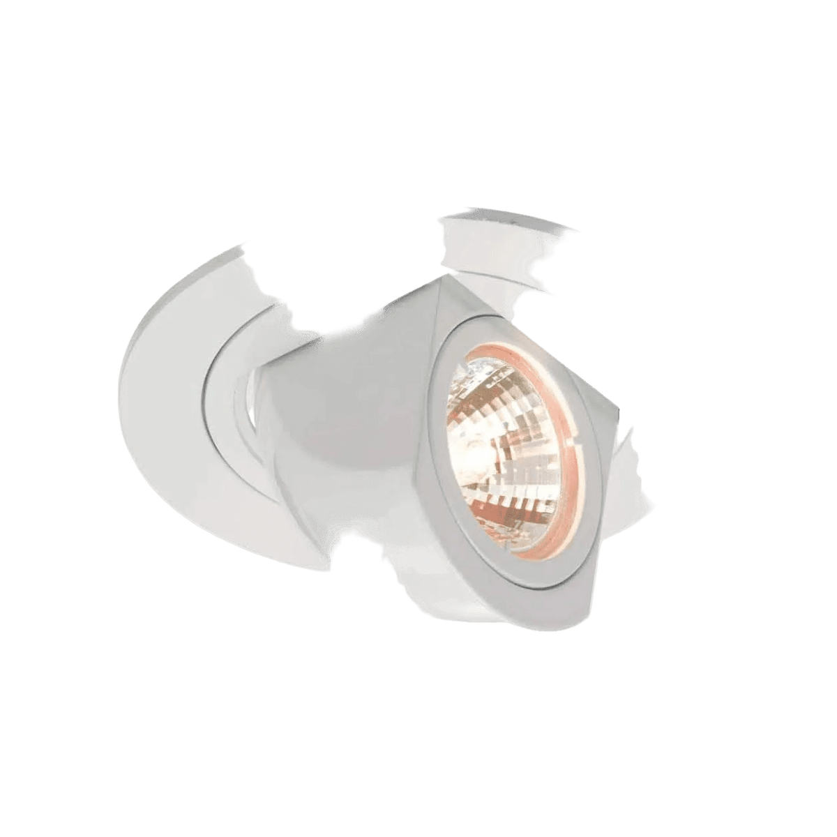 Downlight Holder - White Tilt & Rotate product image on a transparent background