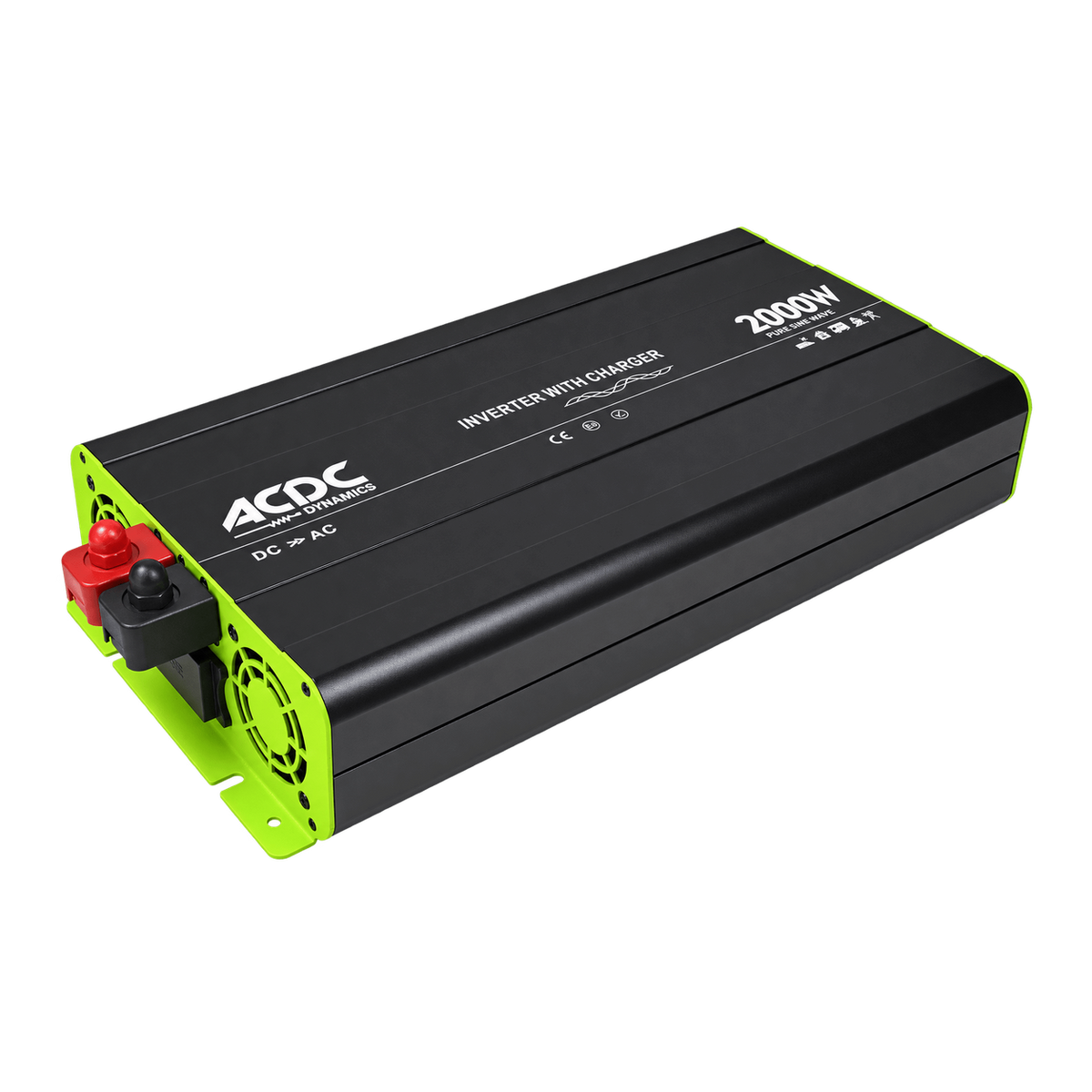 2000W Pure Sine Wave Inverter & Charger product image on a transparent background