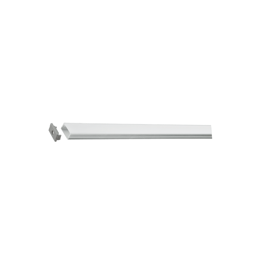 LED Extrusion With Frosted Cover - A6 Profile (2m Complete) product image on a transparent background