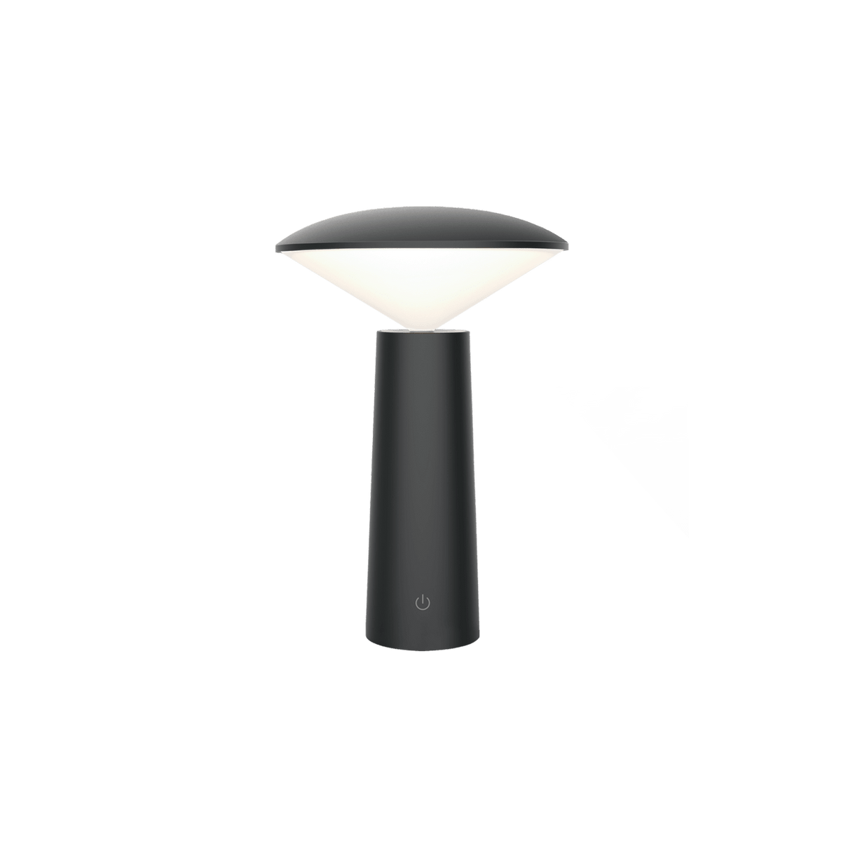 Rechargeable Mini LED Table Lamp - Black product image on a transparent background