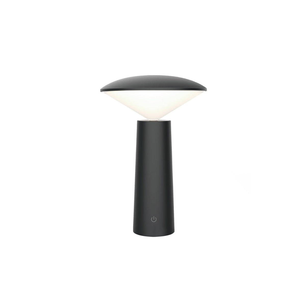 Rechargeable Mini LED Table Lamp - Black product image on a white background