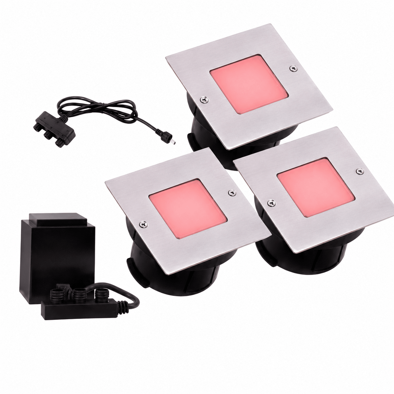 LED Deck Light - Square 3 Light Kit