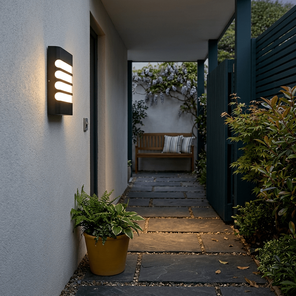 Coastal Black LED Bulkhead Light - IP54 Warm White