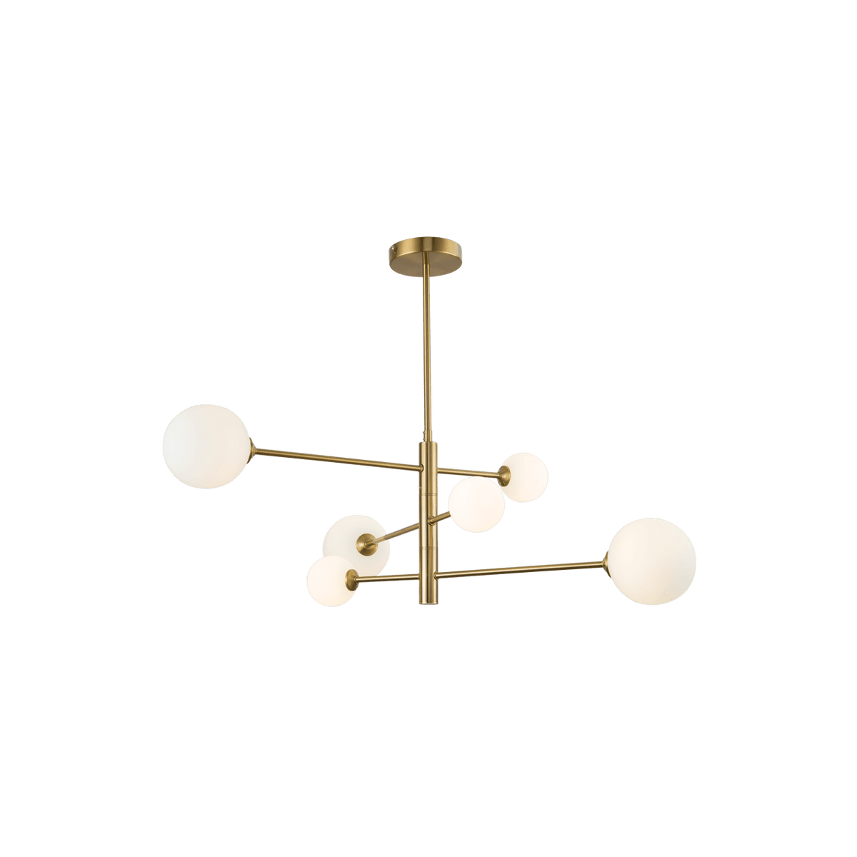 Leah 6 Light Gold Pendant product image on a transparent background