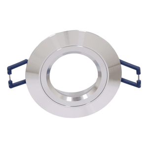 Front view of the DL264 Aluminium Downlight showcasing its sleek, minimalist design and mounting clips.
