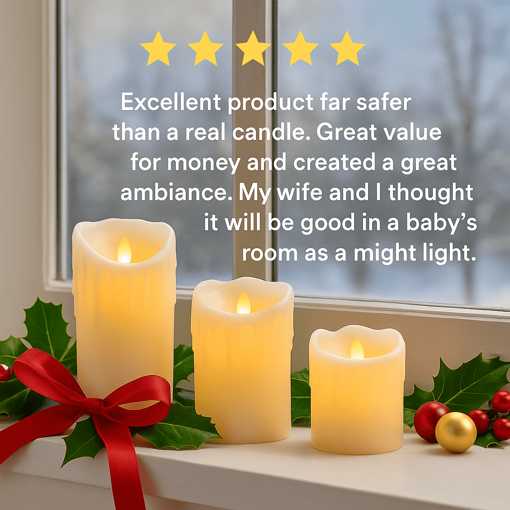 Party Lights - 3pc LED Dripping Candles