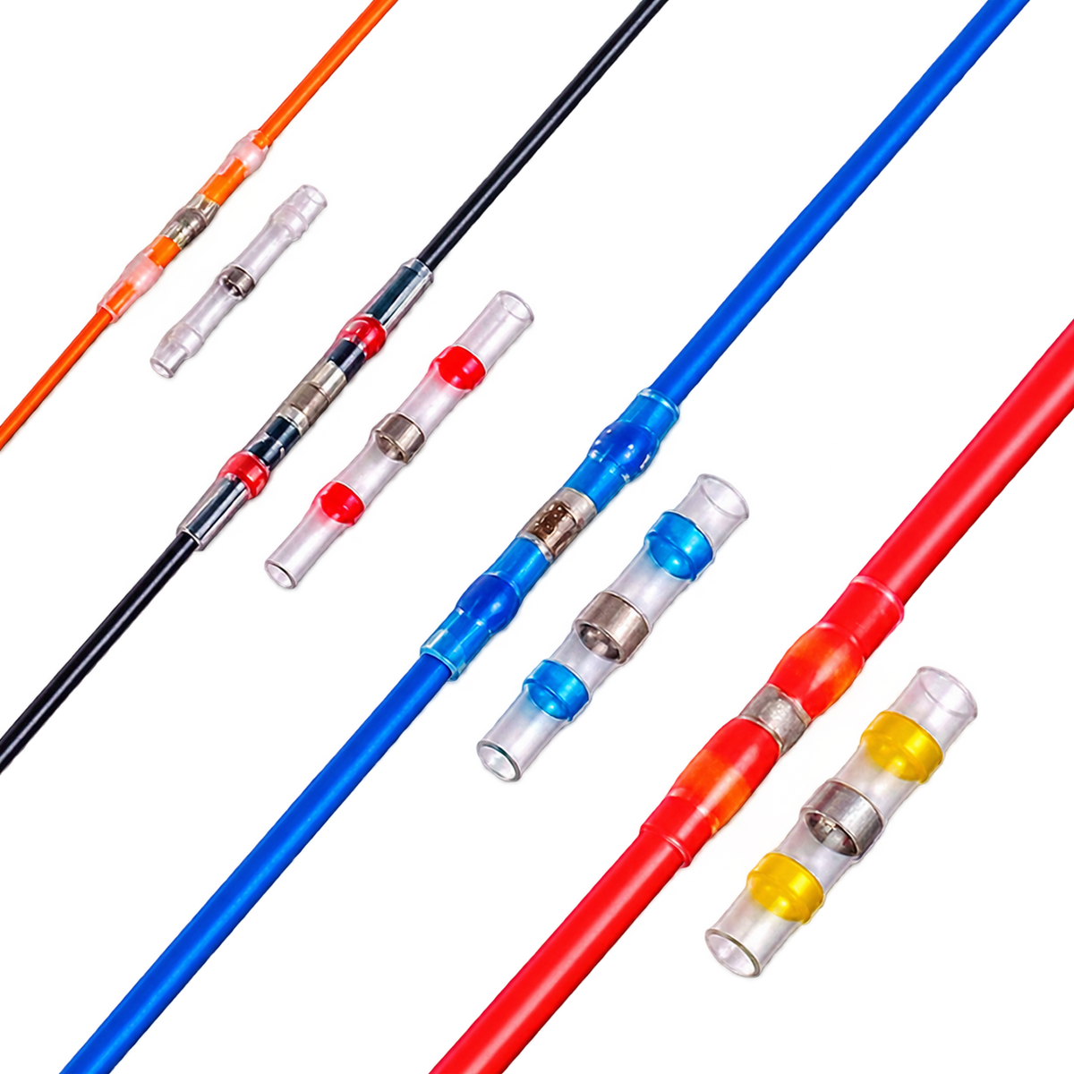 Heat Shrink Solder Connectors - 10 Pack - 0.2 - 1.7mm — transparent background product image