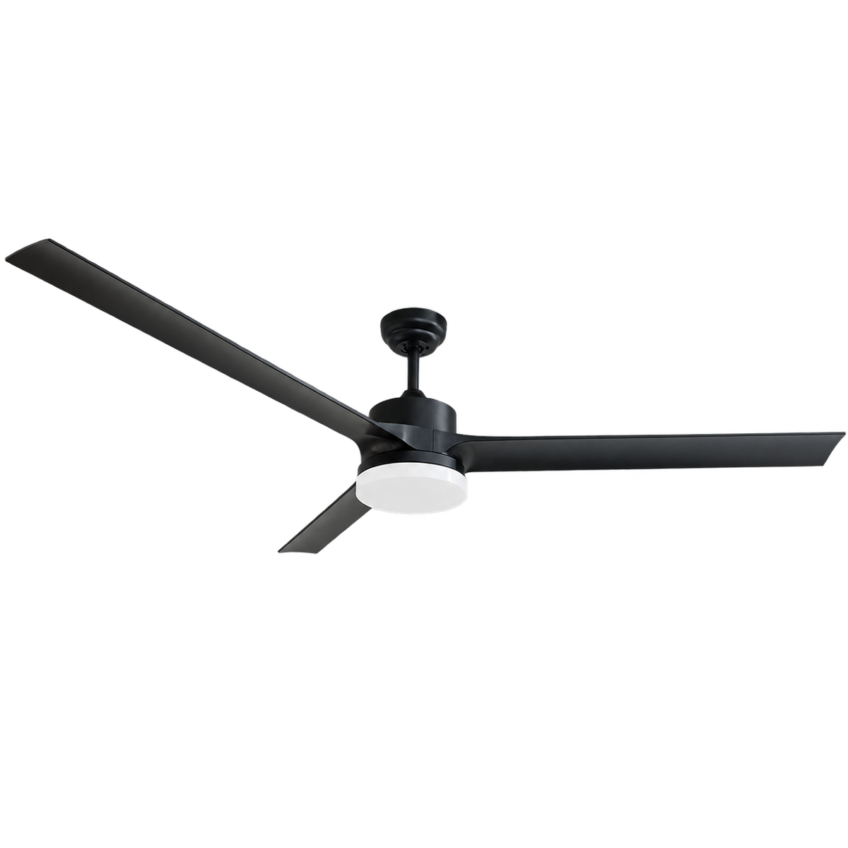 60" 3 Blade LED Ceiling Fan - Black — transparent background product image