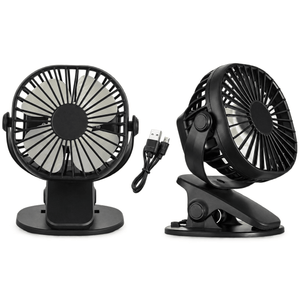 Portable Rechargeable 3 Speed Clip On Fan - White — white background