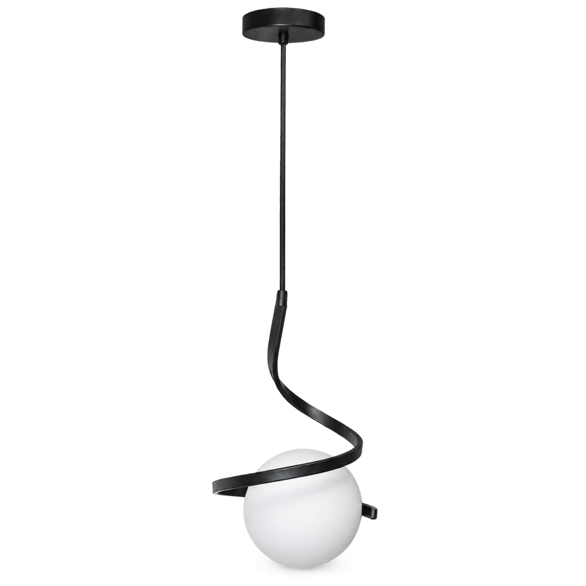 Black Infinity Pendant Light — transparent background