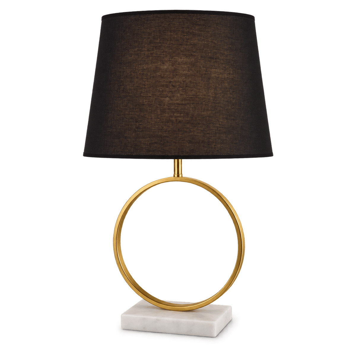 Vivaldi Black & Gold Marble Table Lamp — transparent background