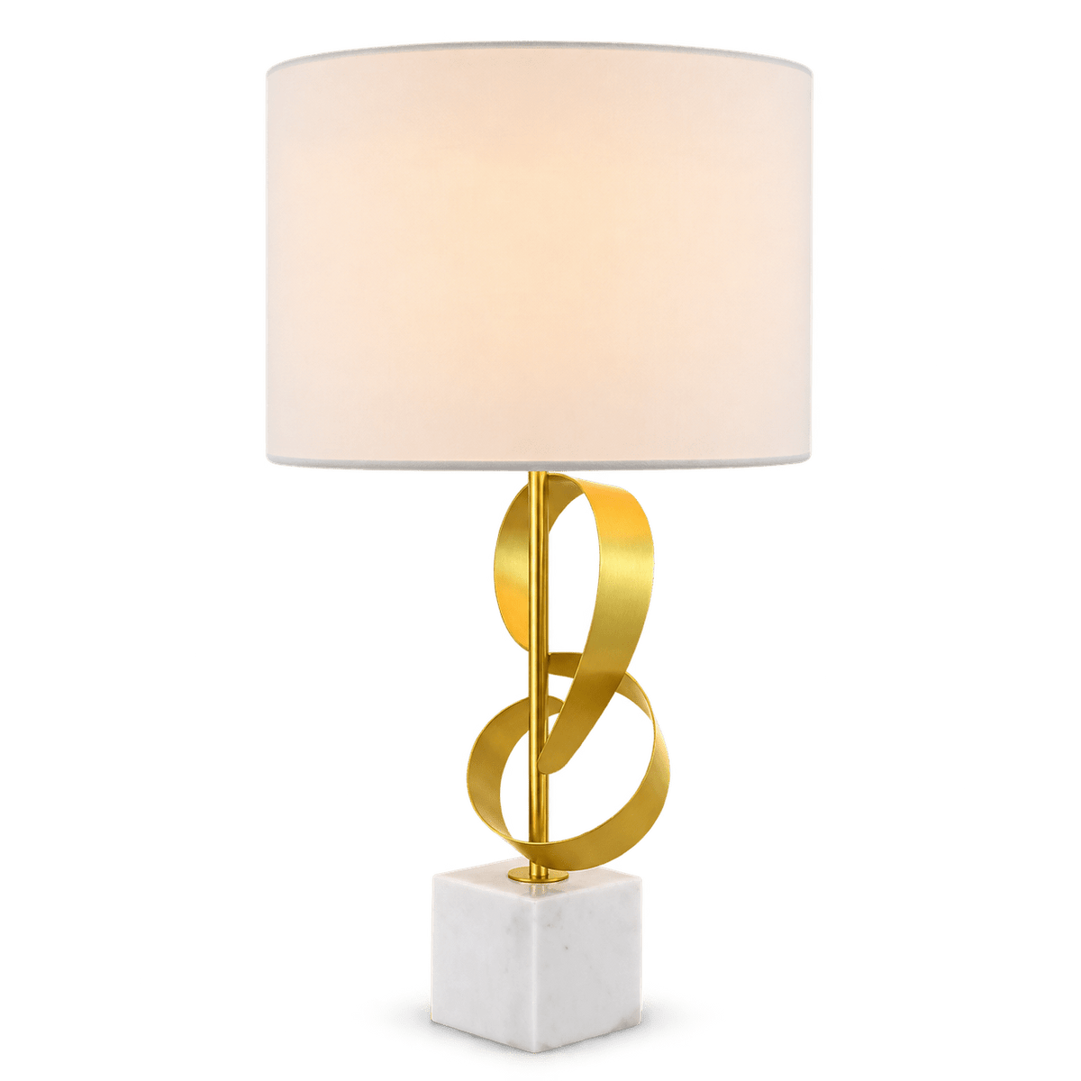 Mozart Gold & Marble Table Lamp — transparent background