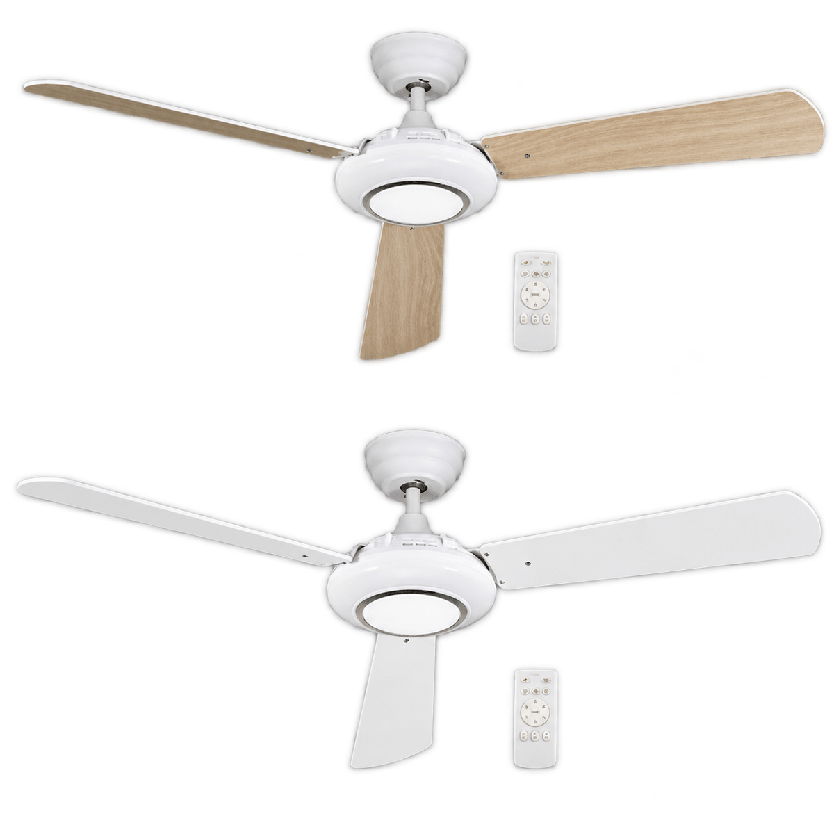 3 Blade LED Ceiling Fan - Reversible Blades — white background