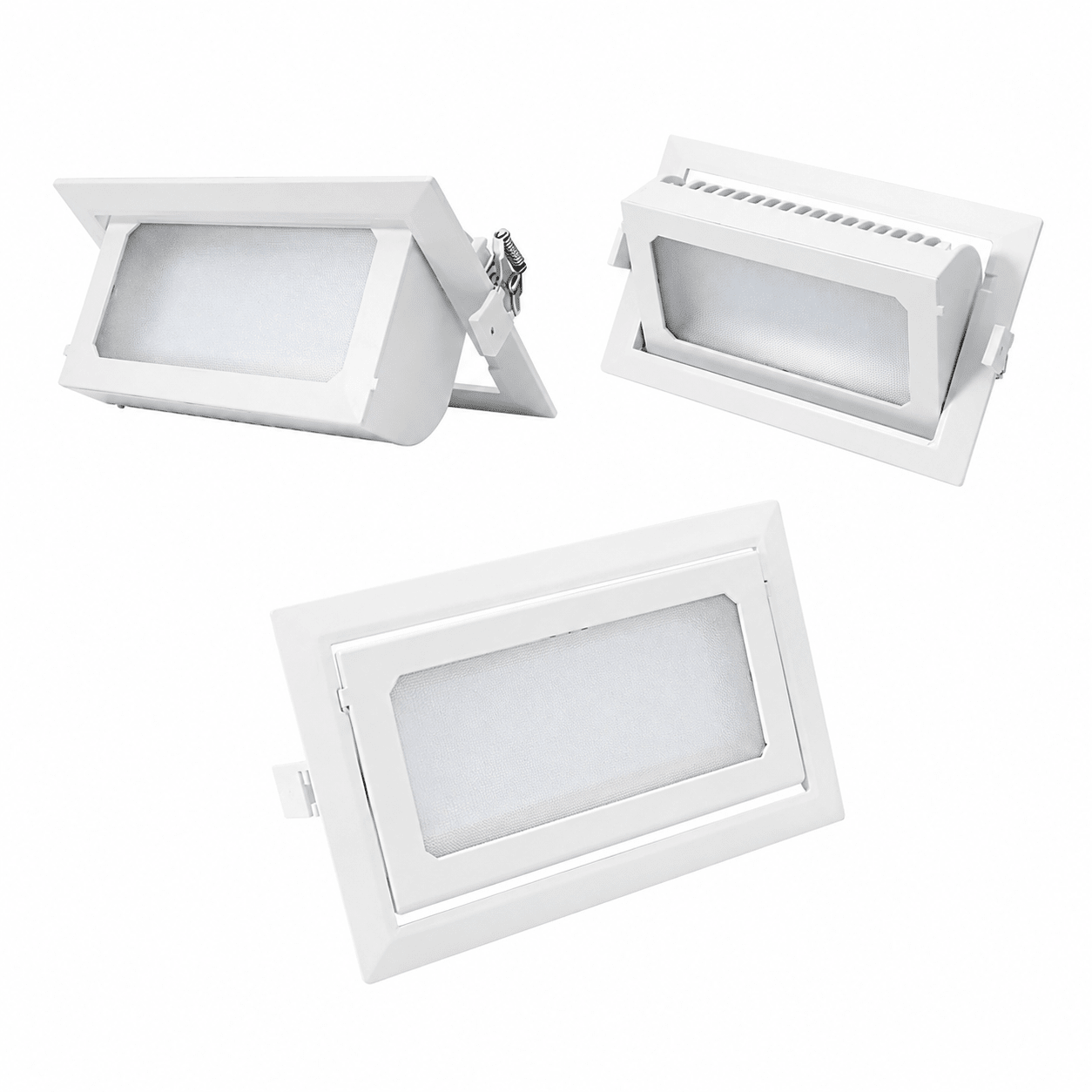 Luigi Rectangle Tilt Downlighter 30/35/40/50W, 3CCT