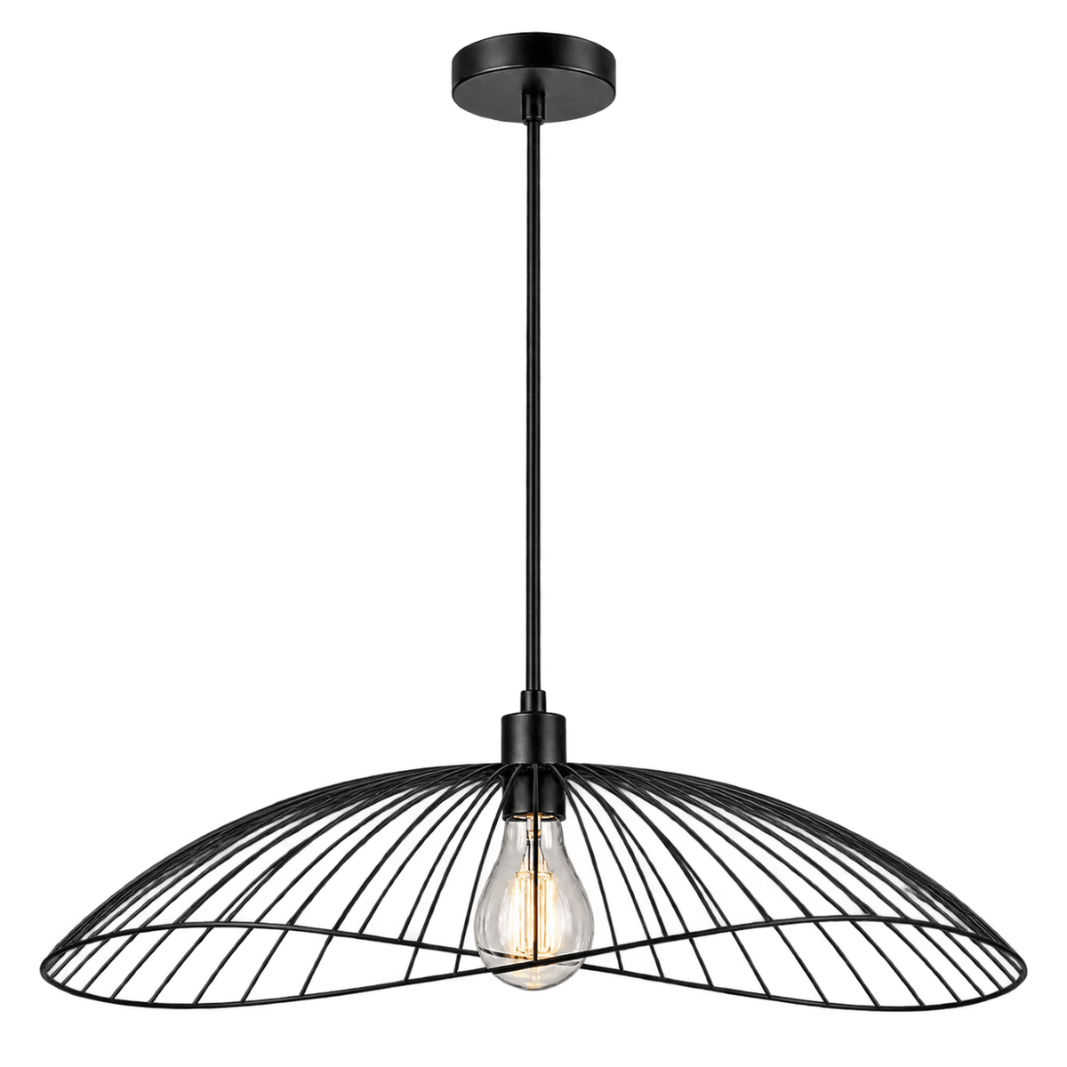 Sensu Solo Black Pendant Light — transparent background