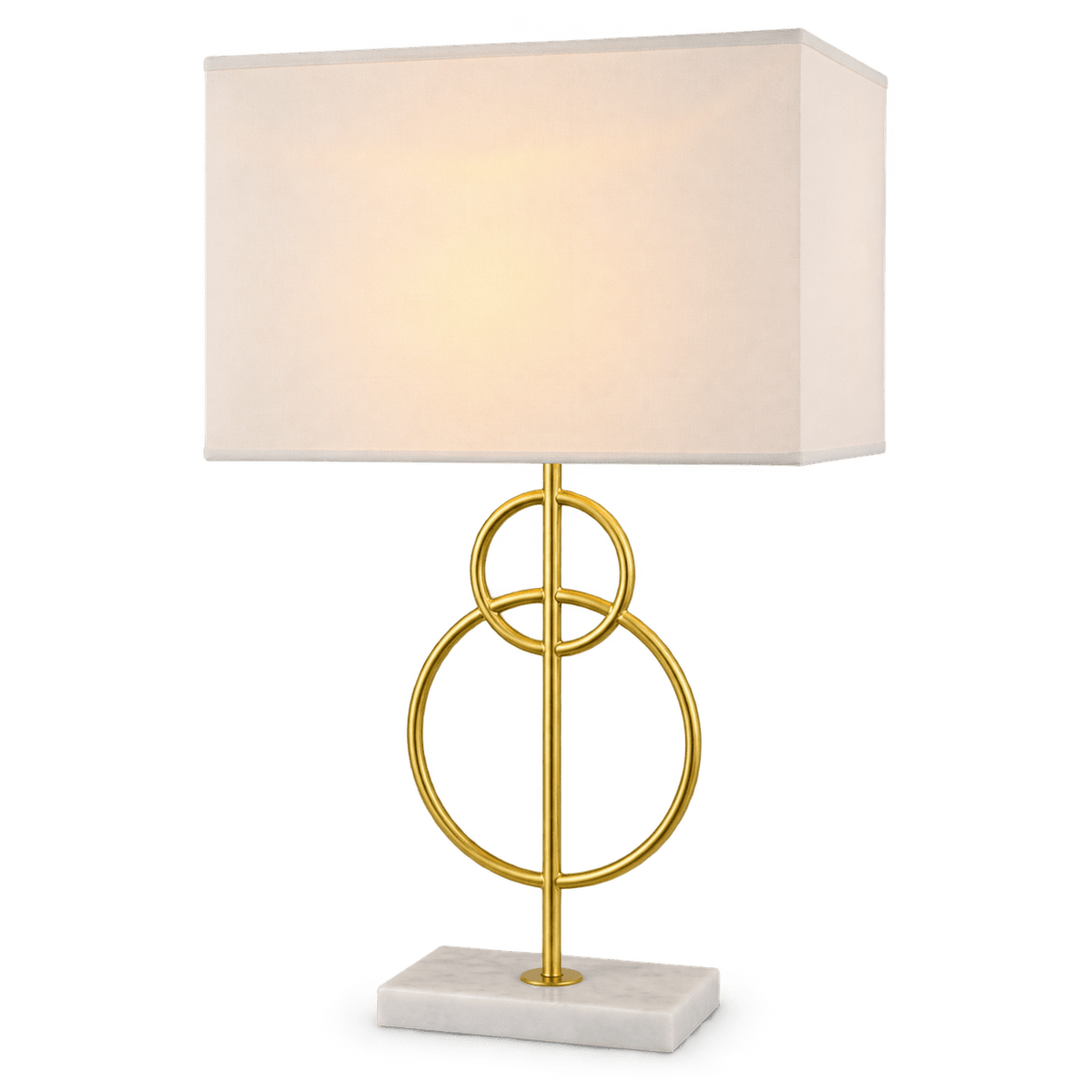 Beethoven Gold & Marble Table Lamp — transparent background