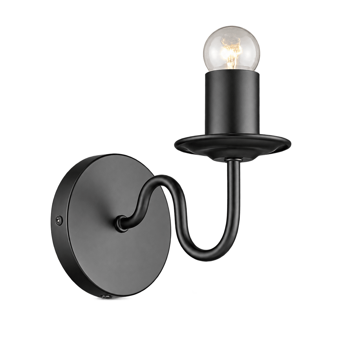 Harry Black Indoor Wall Light — transparent background