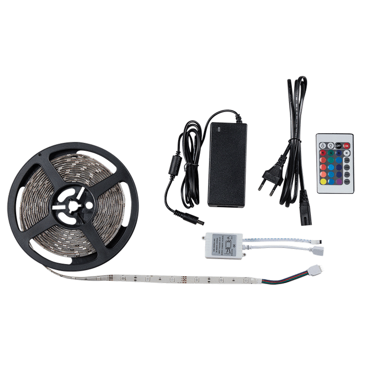 RGB LED Striplight 12V - 5050 Super Bright (5m) - IP20 — transparent background