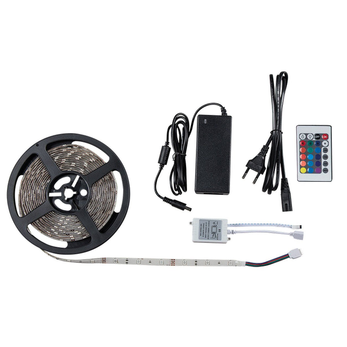RGB LED Striplight 12V - 5050 Super Bright (5m) - IP20 — white background