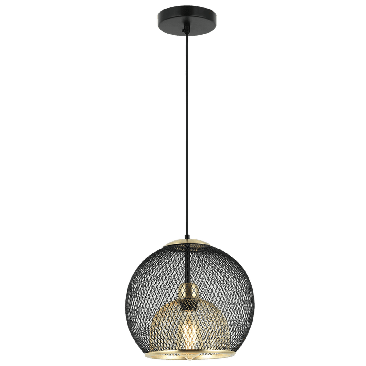 Beau Black & Gold Pendant Light — transparent background