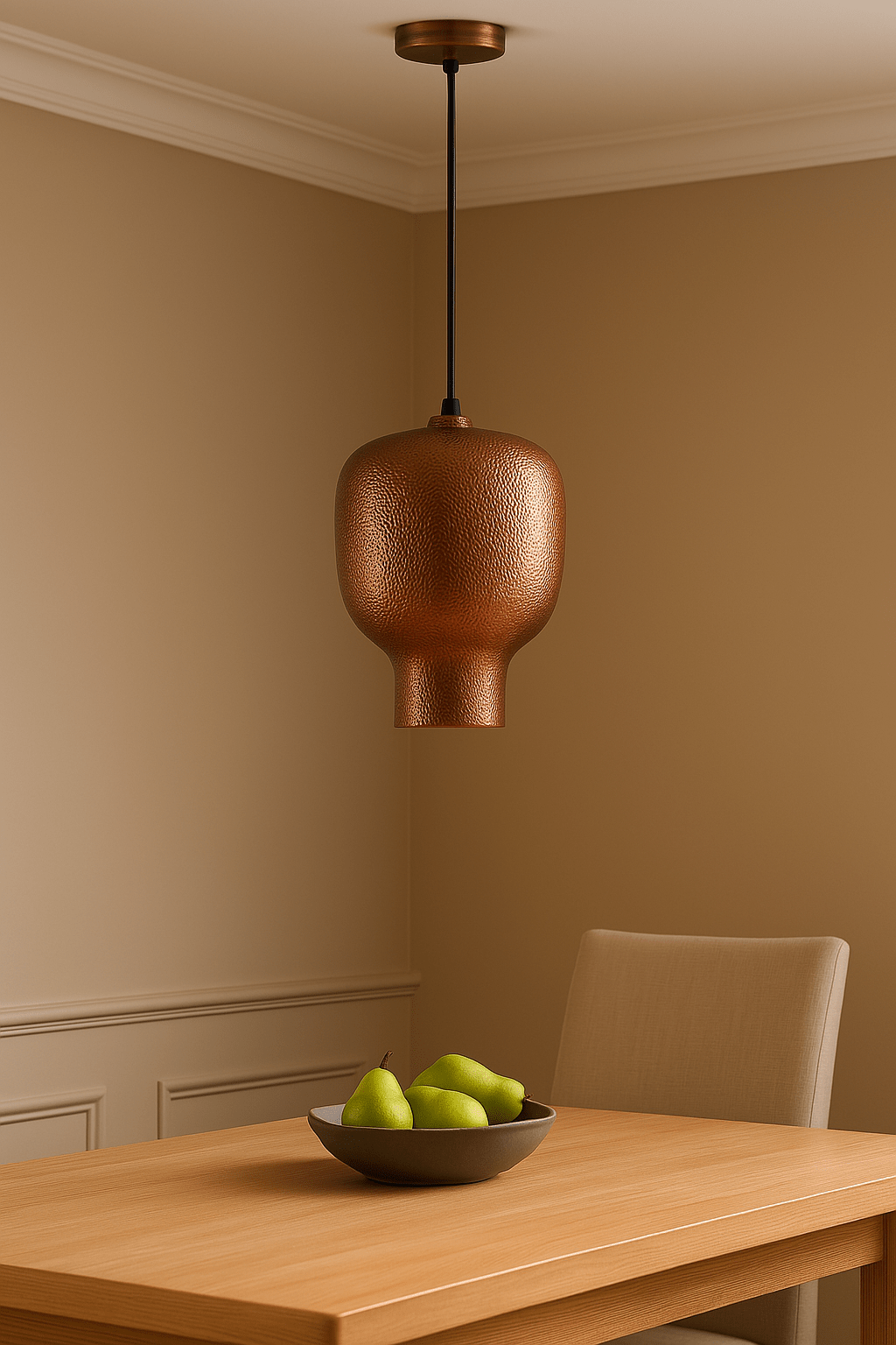Potto Textured Copper Pendant Light