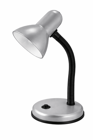 Modern desk lamp with a flexible neck and metal finish, ideal for focused lighting.