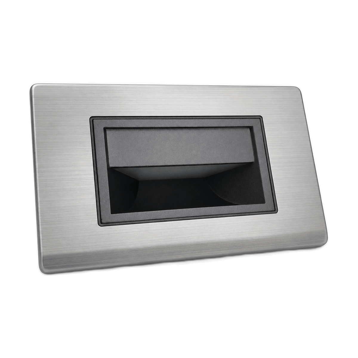 Bermolli Rectangular Recessed Indoor LED Step Light with transparent background